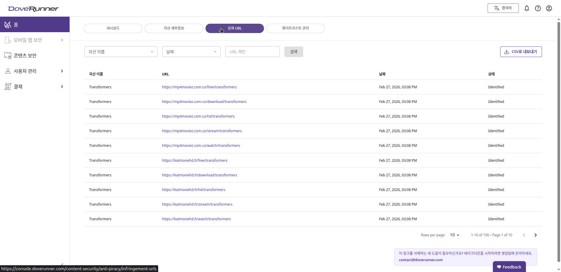 모니터링 대시보드