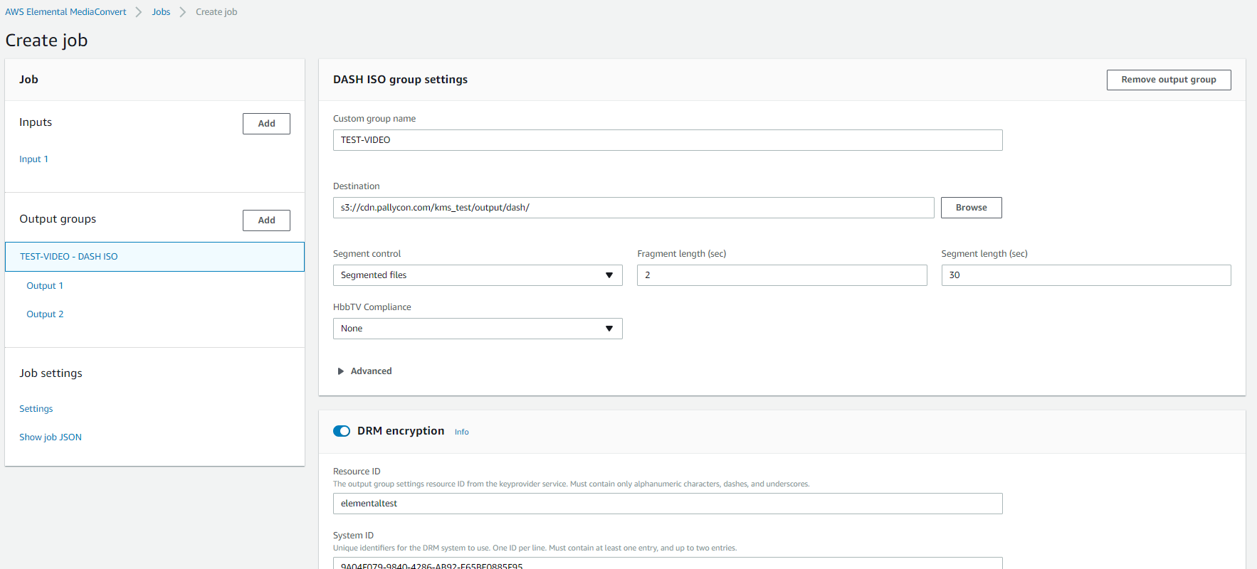 MediaConvert output