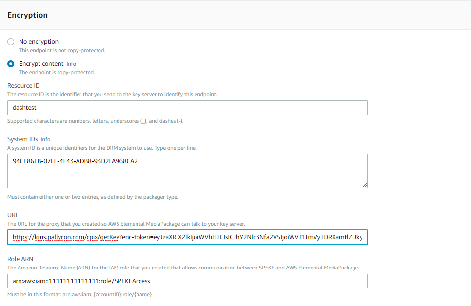 MediaPackage options